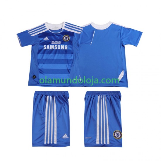 Camisola Chelsea 2012 Retro Criança Equipamento Primeiro 2011 Manga Curta